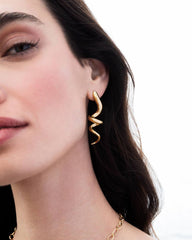 Roberto Coin Perfect Gold Large Spiral Pin Earrings