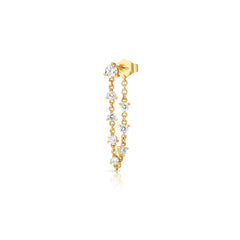 Carbon & Hyde Sparkler Diamond Chain Single Earring