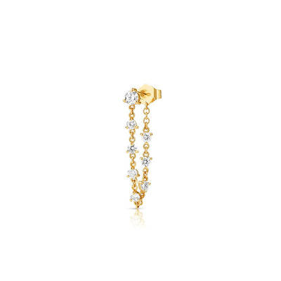 Carbon & Hyde Sparkler Diamond Chain Single Earring - Carbon & Hyde product