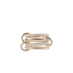 Spinelli Kilcollin Polaris Ring in Yellow Gold with White Diamond, Detail View.