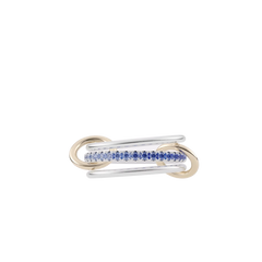 Spinelli Kilcollin Tigris Ring in Two-Tone with Blue Ombre Sapphire, Detail View.