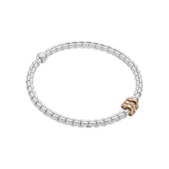 Fope Flex It Two Tone Diamond Station Bracelet