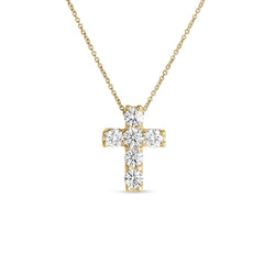 Roberto Coin Tiny Treasure Square Diamond Set Cross