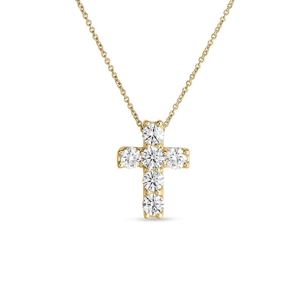 Roberto Coin Tiny Treasure Square Diamond Set Cross