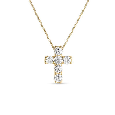 Roberto Coin Tiny Treasure Square Diamond Set Cross - Roberto Coin product