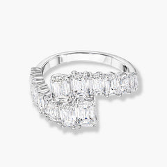 Private Label 10 Carat Emerald Bypass Harmony Ring