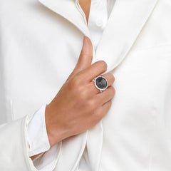 Ippolita Lollipop Medium Ring in Sterling Silver with Diamonds
