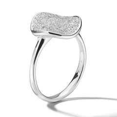 Ippolita Stardust Medium Flower Silver Ring with Diamonds
