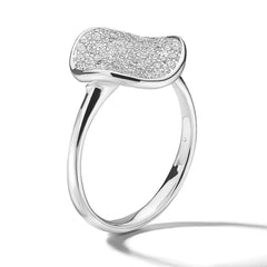 Ippolita Stardust Medium Flower Silver Ring with Diamonds