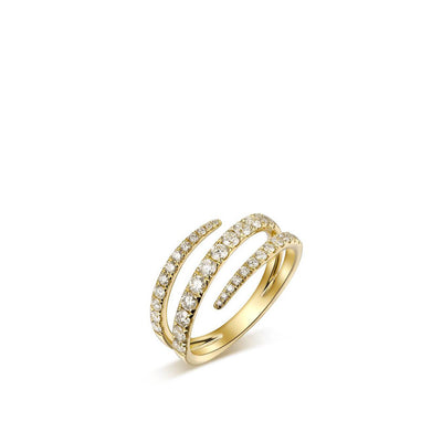 Diamond Triple Criss-Cross Ring - Private Label product