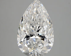 Diamond Lab Grown Pear 2.87ct VS1