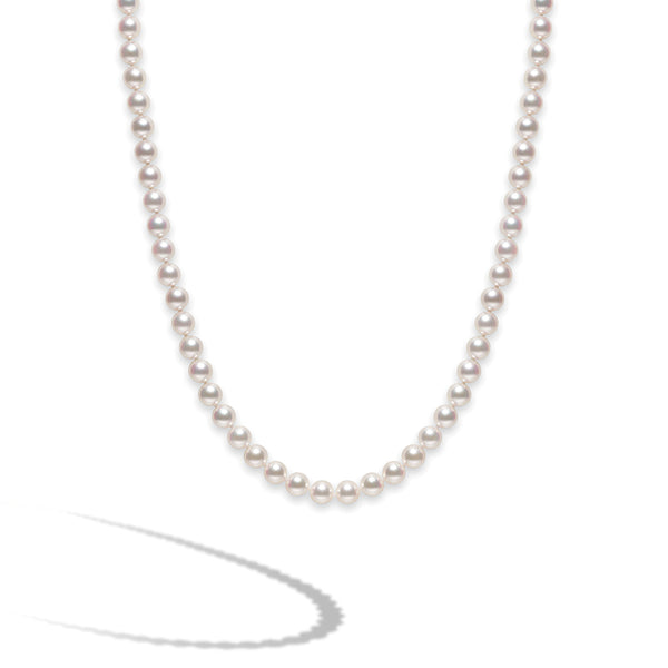 Mikimoto 7.5mm A Pearl Strand Necklace 24 inches - Yellow Gold