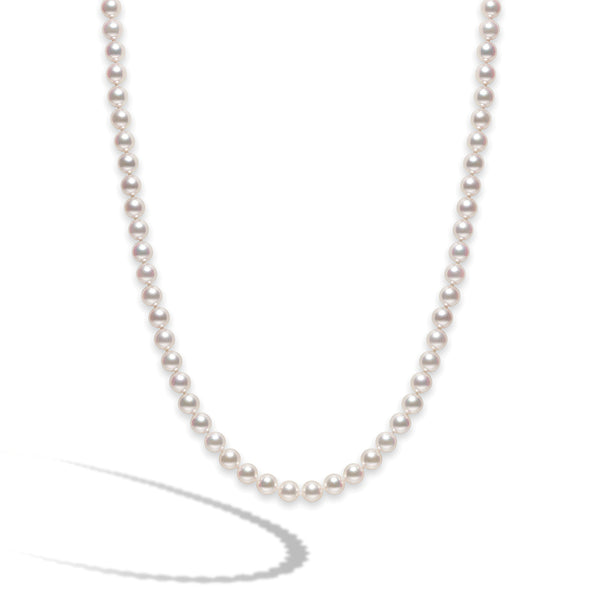 Mikimoto 7mm A Pearl Strand Necklace 36" - Yellow Gold