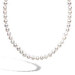 Mikimoto 9mm A Pearl Strand Necklace 20" - Yellow Gold