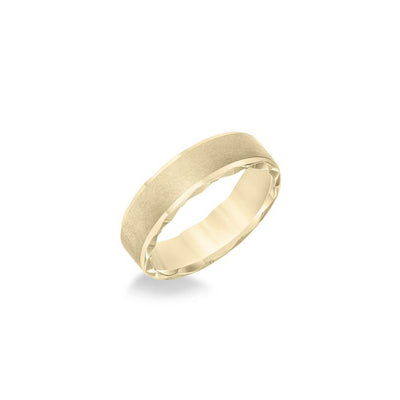 Swiss Cut Edge Yellow Gold Men's Wedding Band - Private Label product