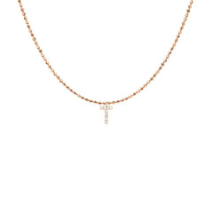 EF Collection Diamond Initial Charm in Yellow gold