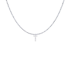 EF Collection Diamond Initial Charm in Yellow gold