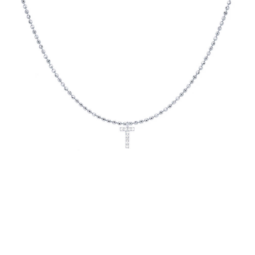 EF Collection Diamond Initial Charm in Yellow gold