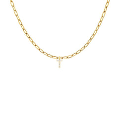EF Collection Diamond Initial Charm in Yellow gold