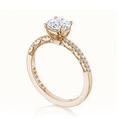 Tacori Coastal Crescent Round Pavé Diamond Engagement Ring Setting