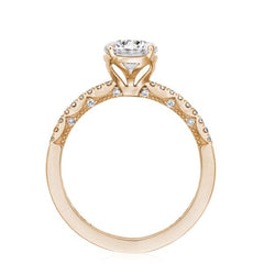 Tacori Coastal Crescent Round Pavé Diamond Engagement Ring Setting