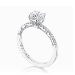 Tacori Coastal Crescent Round Pavé Diamond Engagement Ring Setting