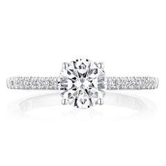 Tacori Coastal Crescent Round Pavé Diamond Engagement Ring Setting