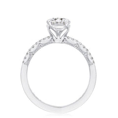 Tacori Coastal Crescent Round Pavé Diamond Engagement Ring Setting