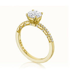 Tacori Coastal Crescent Round Pavé Diamond Engagement Ring Setting