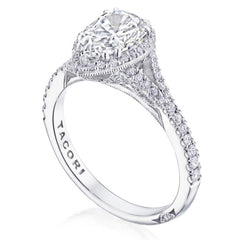 Tacori Dantela Emerald Cut Bloom with Split Shank