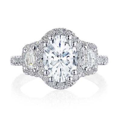 Tacori RoyalT Oval Triple Bloom with Cadillac-Cut Side Stones - Tacori product
