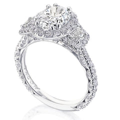 Tacori RoyalT Emerald Cut Triple Bloom with Cadillac-Cut Side Stones