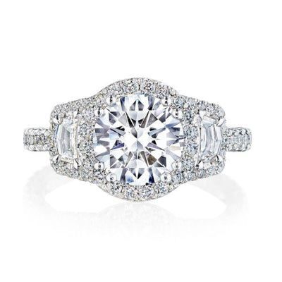 Tacori RoyalT Round Triple Bloom with Cadillac-Cut Side Stones - Tacori product