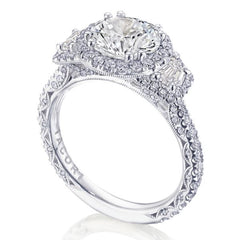Tacori RoyalT Round Triple Bloom with Cadillac-Cut Side Stones