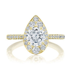 Tacori Inflori Pear Bloom Pavé Diamond Engagement Ring Setting