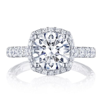 Tacori Petite Crescent Cushion Bloom Diamond Engagement Ring Setting - Tacori product
