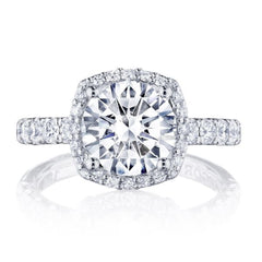 Tacori Petite Crescent Cushion Bloom Diamond Engagement Ring Setting