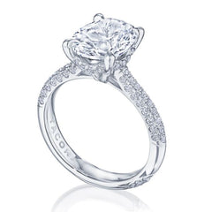 Tacori RoyalT Oval Pavé Diamond Engagement Ring Setting