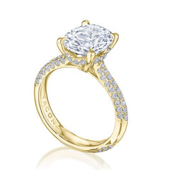 Tacori RoyalT Oval Pavé Diamond Engagement Ring Setting