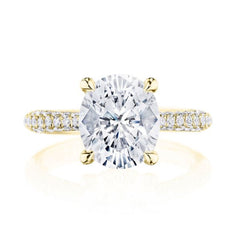 Tacori RoyalT Oval Pavé Diamond Engagement Ring Setting