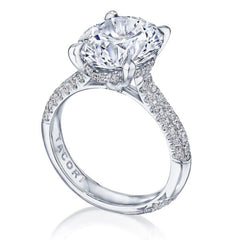 Tacori RoyalT Round Pavé Diamond Engagement Ring Setting