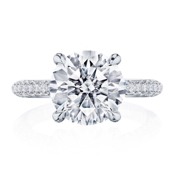 Tacori RoyalT Round Pavé Diamond Engagement Ring Setting