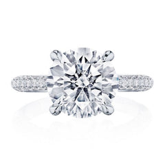 Tacori RoyalT Round Pavé Diamond Engagement Ring Setting