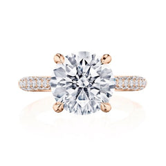 Tacori RoyalT Round Pavé Diamond Engagement Ring Setting