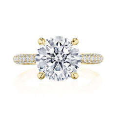 Tacori RoyalT Round Pavé Diamond Engagement Ring Setting