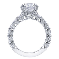 Tacori RoyalT Round Diamond Platinum Engagement Ring Setting