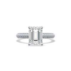 Tacori Sculpted Crescent Emerald Pavé Ring