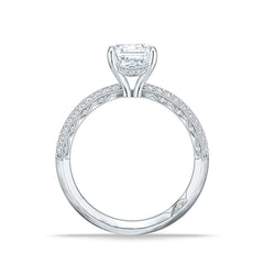 Tacori Sculpted Crescent Emerald Pavé Ring