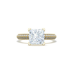 Tacori Sculpted Crescent Princess Pavé  Ring