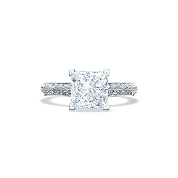 Tacori Sculpted Crescent Princess Pavé  Ring